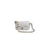 White CHANEL Small Flap Bag (high-end grade)