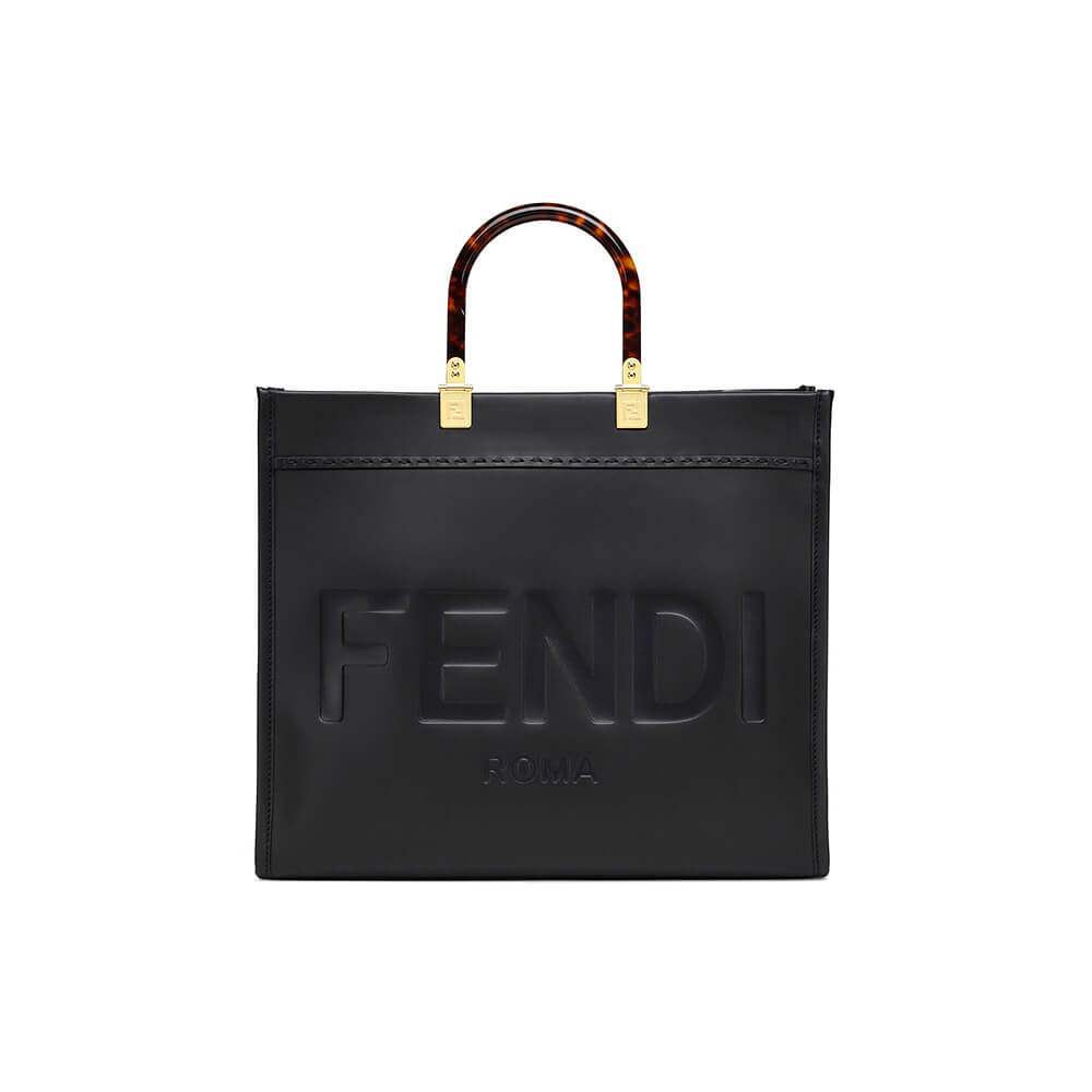 Black FENDI SUNSHINE Medium Tote Bag