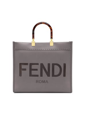 Grey FENDI SUNSHINE Medium Tote Bag