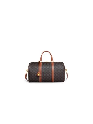 CELINE Medium duffle bag in logo-print calfskin