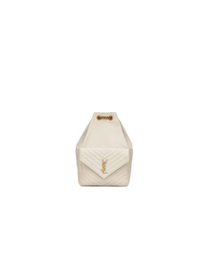 Retro White YSL Joe lambskin backpack