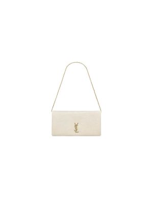 Retro White YSL CALYPSO GRAINED LAMBSKIN MINI BAG