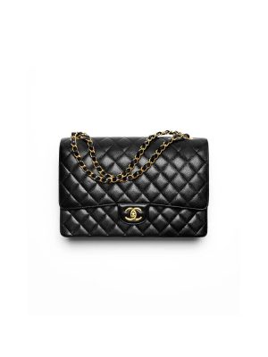 Black CHANEL MAXI CLASSIC HANDBAG (High-end grade)