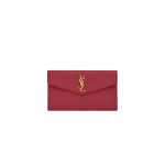 Gold YSL UPTOWN POUCH IN GRAIN DE POUDRE EMBOSSED LEATHER