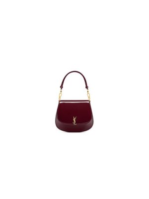 RED YSL VOLTAIRE TOP HANDLE in patent leather (High-end grade)
