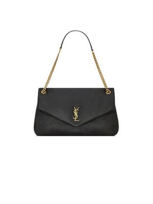 Black YSL CALYPSO LARGE IN GRAINED LAMBSKIN