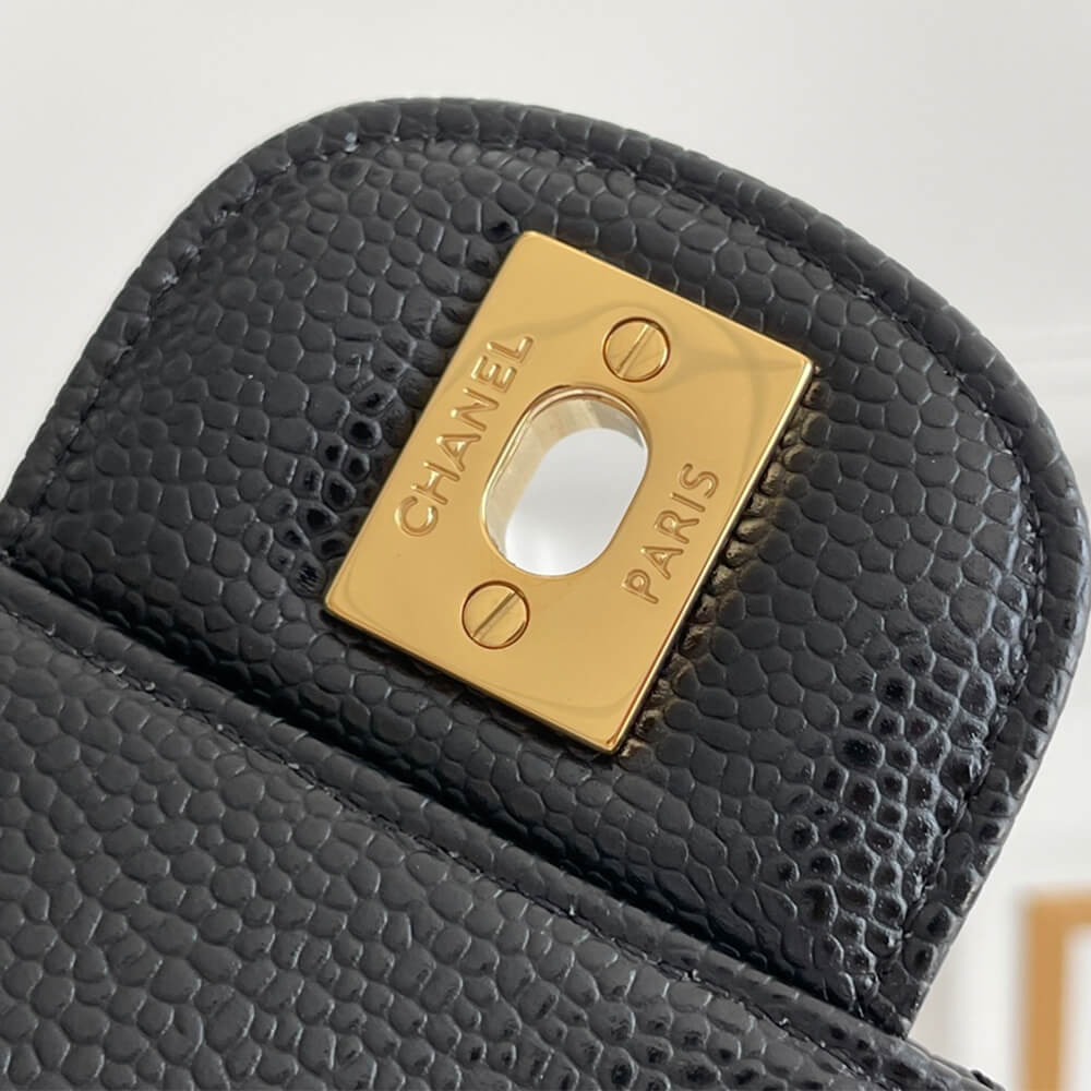 Black Caviar Chanel Classic handbag medium (High-end grade) - Image 8