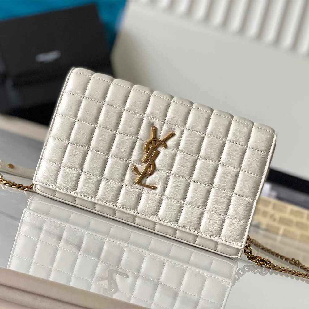 YSL LAMBSKIN CASSANDRE CHAIN WALLET - Image 2