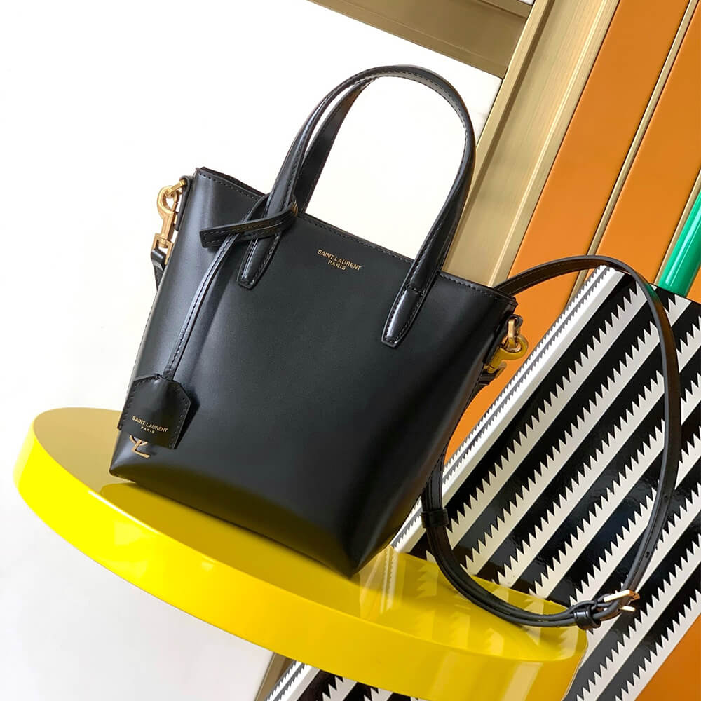 Black MINI TOY SHOPPING SAINT LAURENT IN BOX LEATHER - Image 2