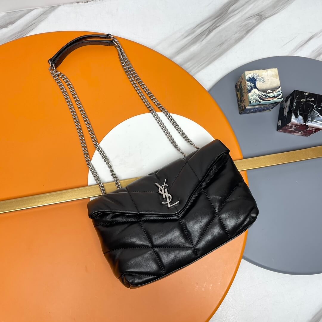 Black YSL Toy Puffer in lambskin - Image 2