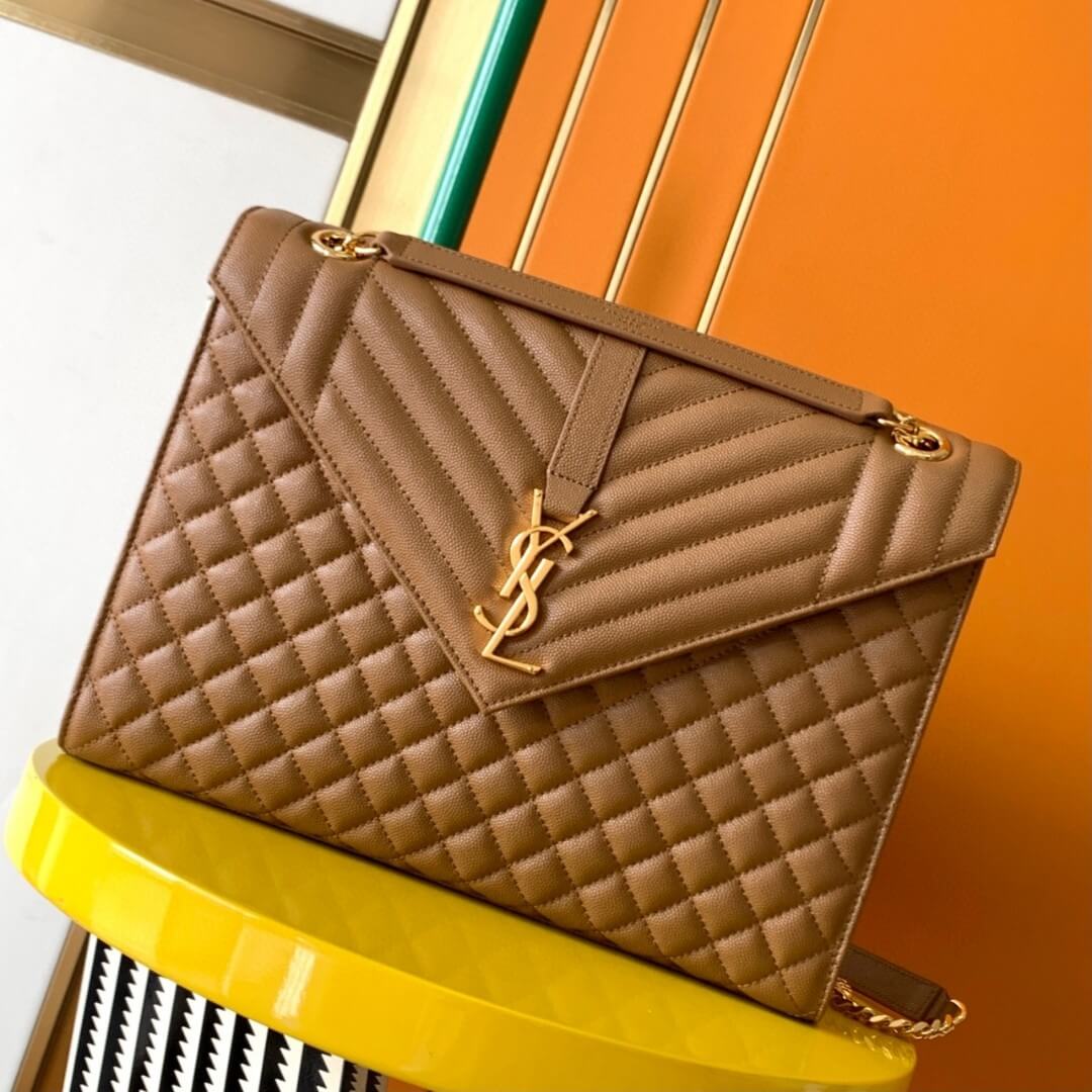 Brown YSL Large Envelope Bag - Image 2