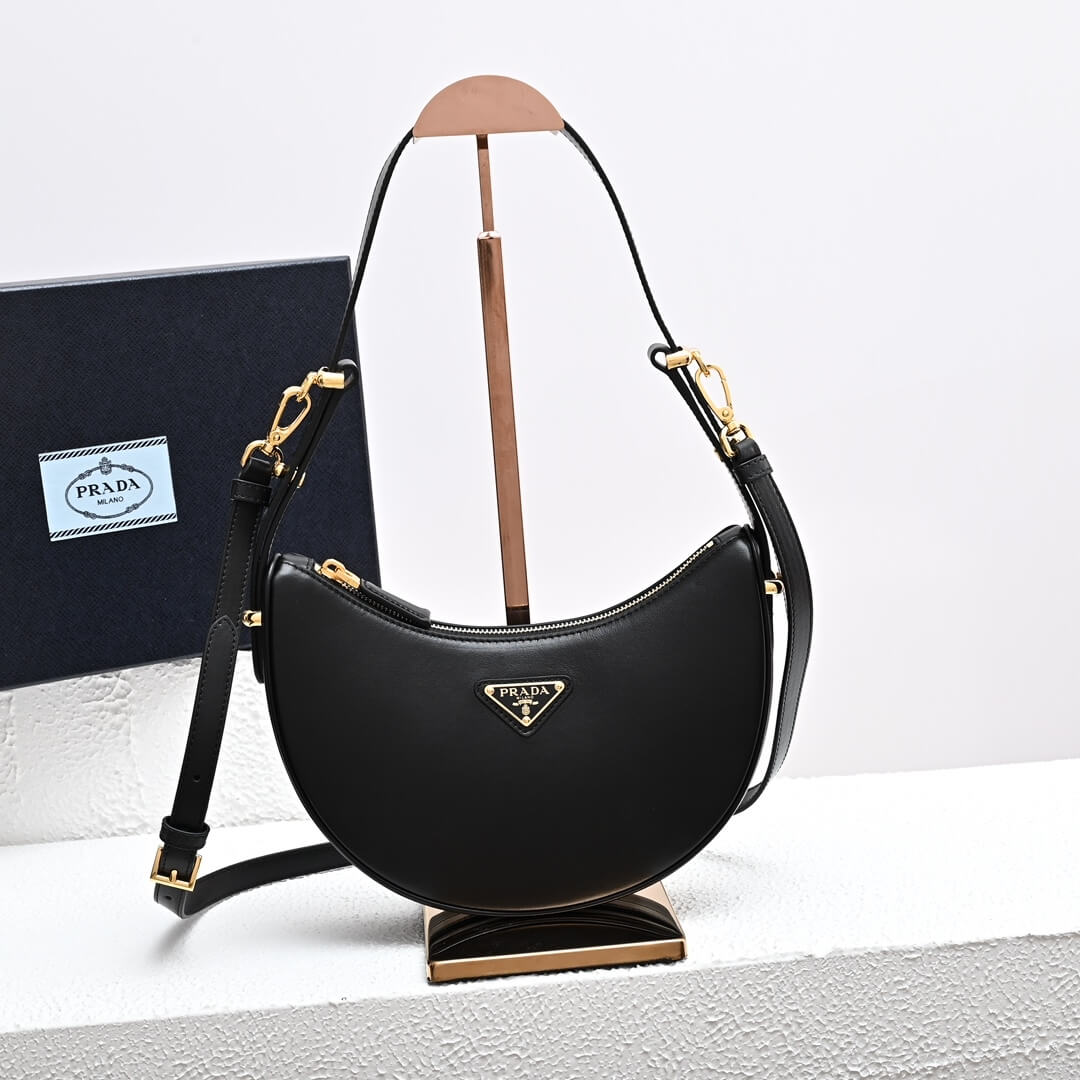 Black Prada Arque small leather shoulder bag - Image 2