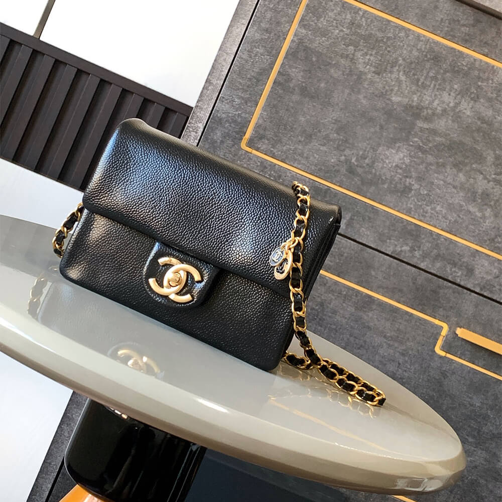 Black CHANEL Mini Flap Bag (high-end grade) - Image 2