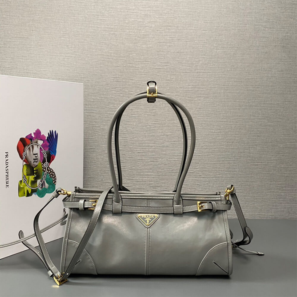 Grey Prada Medium leather handbag (high-end grade) - Image 2