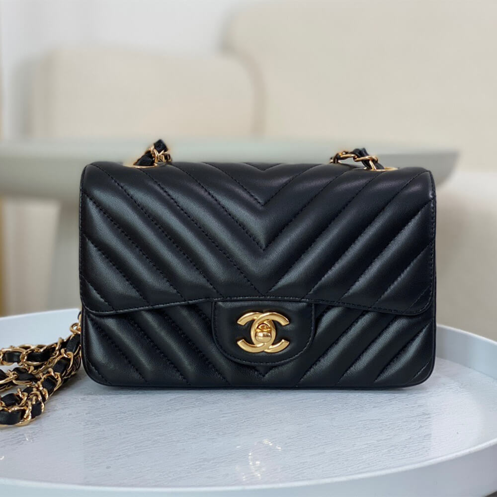 Black Chanel Mini Flap Bag (high-end grade) - Image 2