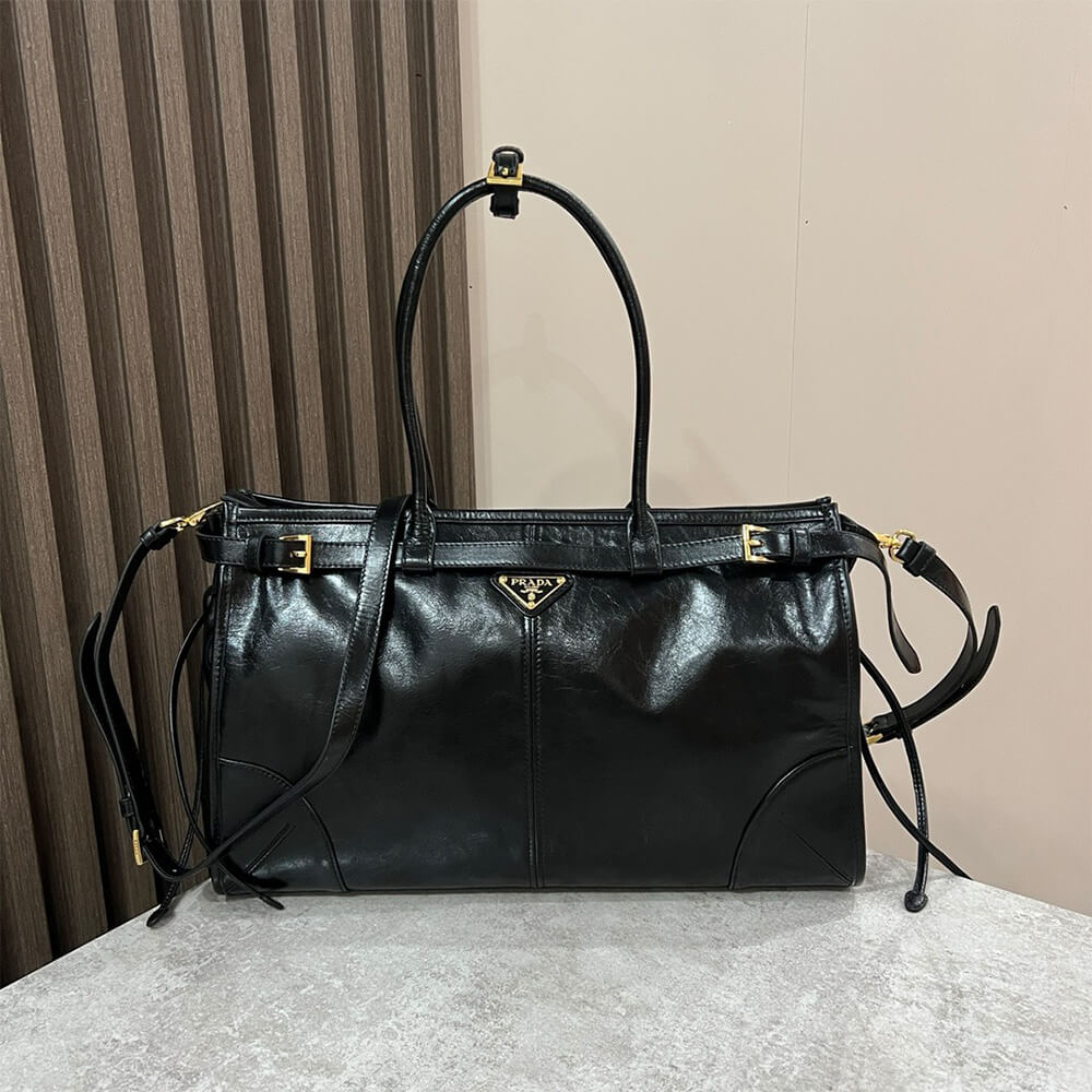 Black Prada Large leather handbag (high-end grade) - Image 2