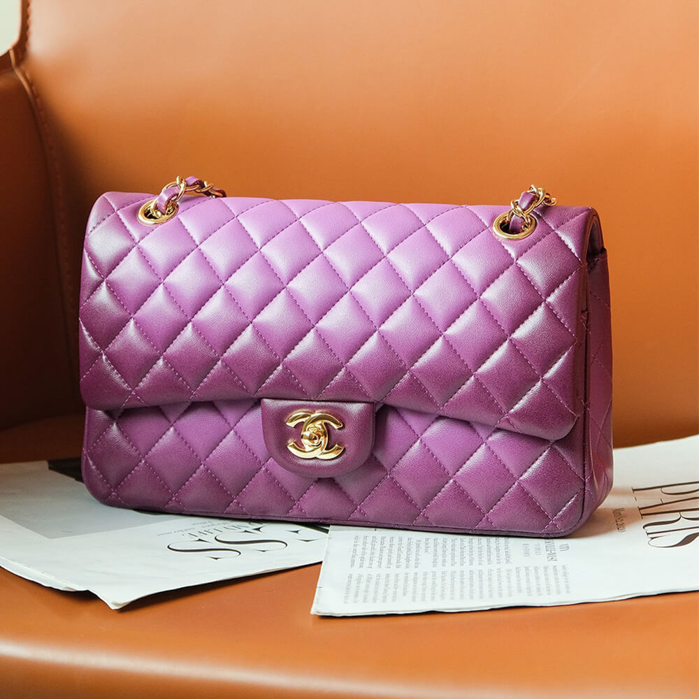 Purple CHANEL CLASSIC 11.12 HANDBAG (high-end grade) - Image 2