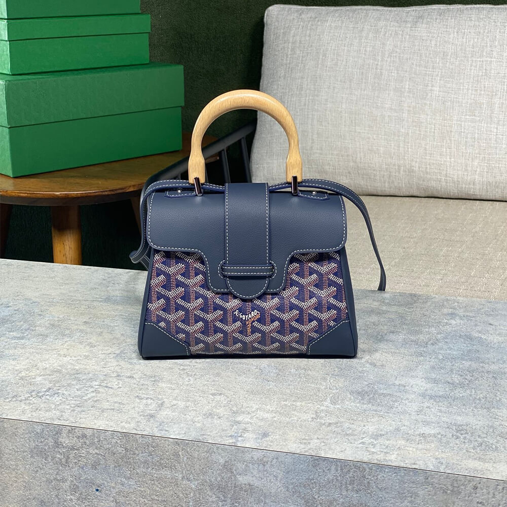 Navy Blue Goyard Saigon Souple Mini Bag - Image 2