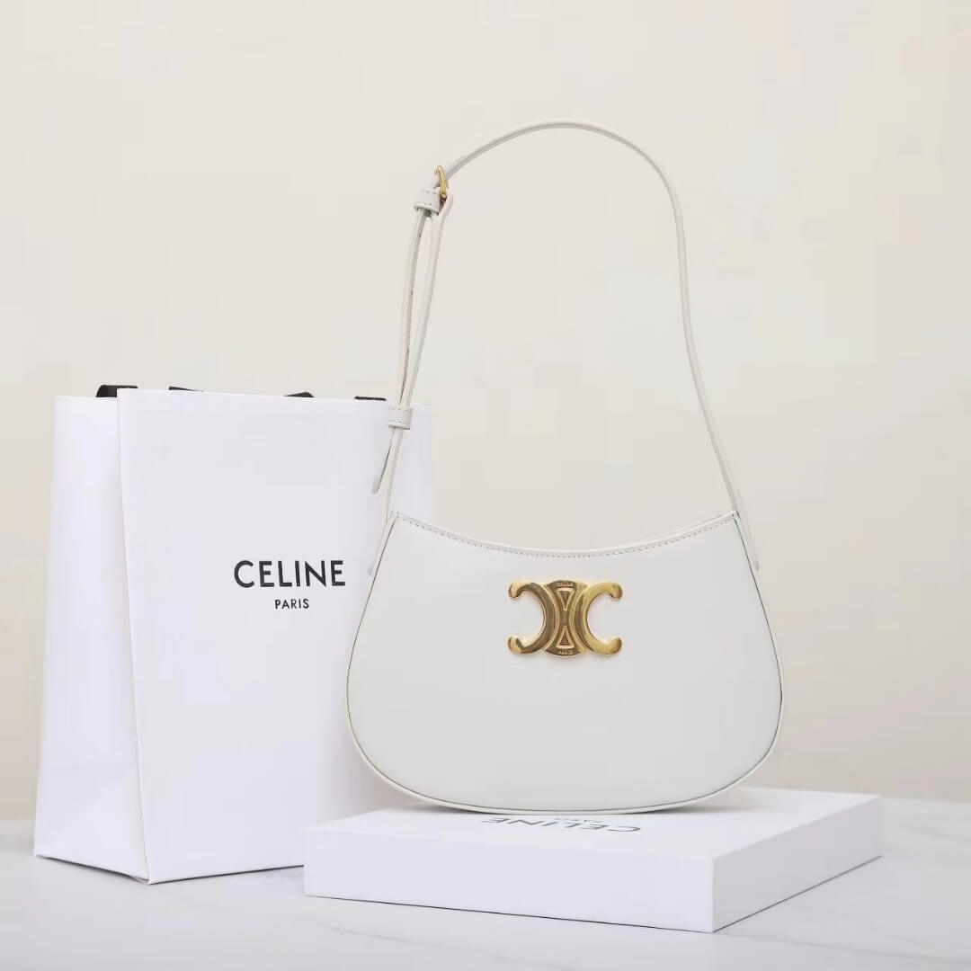 CELINE TILLY medium bag in shiny calf leather - Image 2