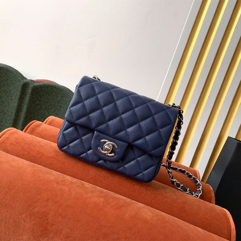 Blue Chanel MINI FLAP BAG (high-end grade) - Image 2