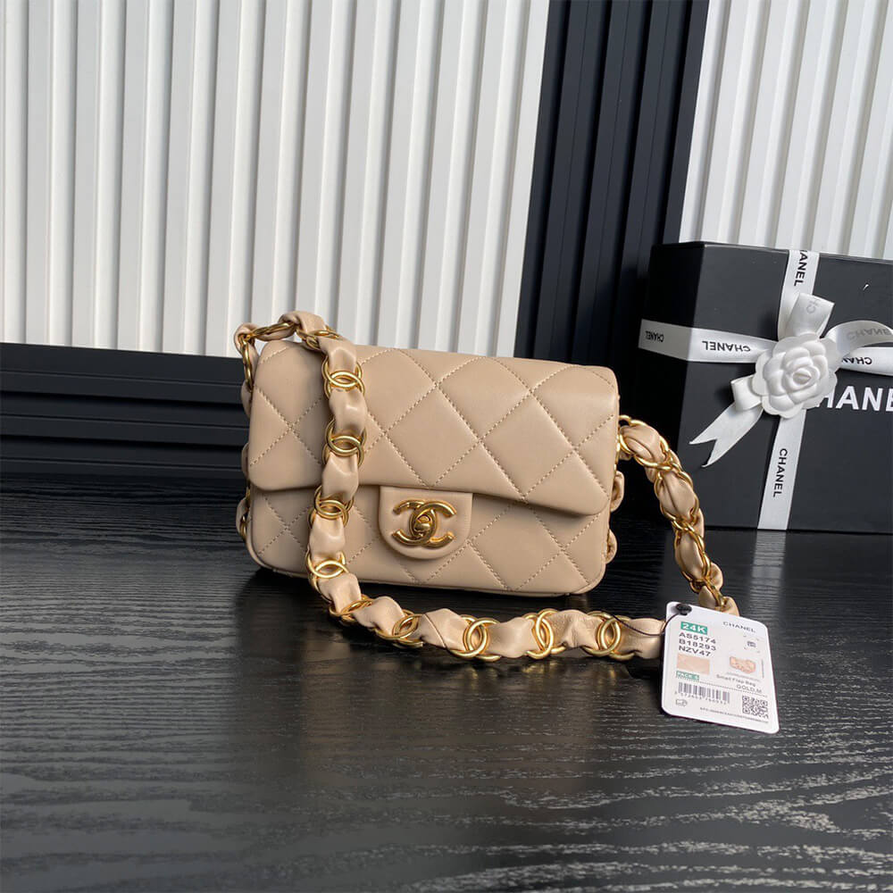 Beige CHANEL Small Flap Bag (high-end grade) - Image 2