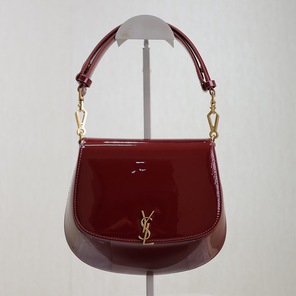 RED YSL VOLTAIRE TOP HANDLE in patent leather (High-end grade) - Image 2