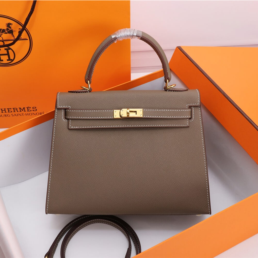 Elephant Gray Hermes Kelly 25 - Image 2