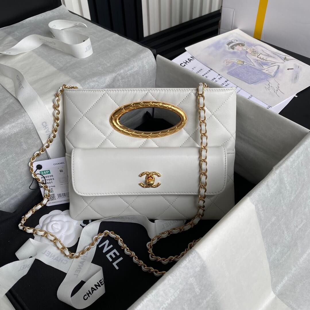 White Chanel Clutch (high-end grade) - Image 2