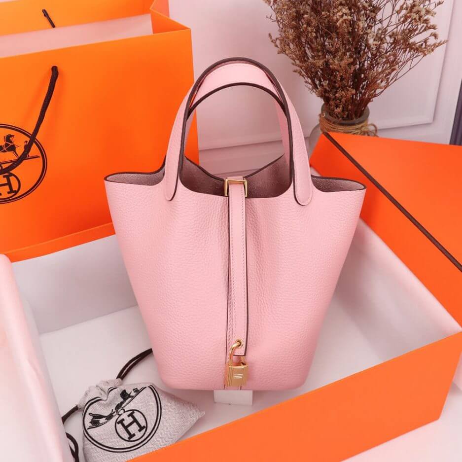 Pink Hermes Picotin Lock 22 bag (high-end grade) - Image 2