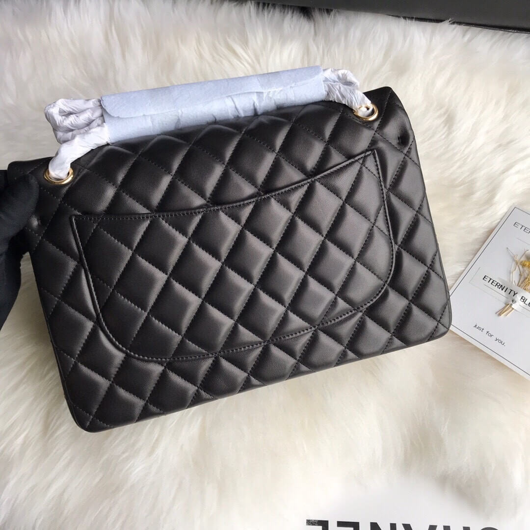 Black CHANEL LARGE CLASSIC HANDBAG (High-end grade) - Image 3