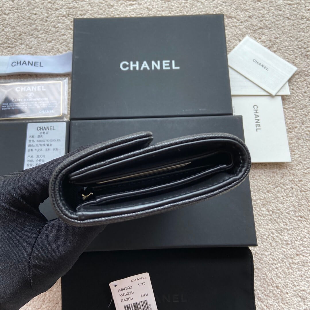 Black Chanel boy long wallet - Image 3