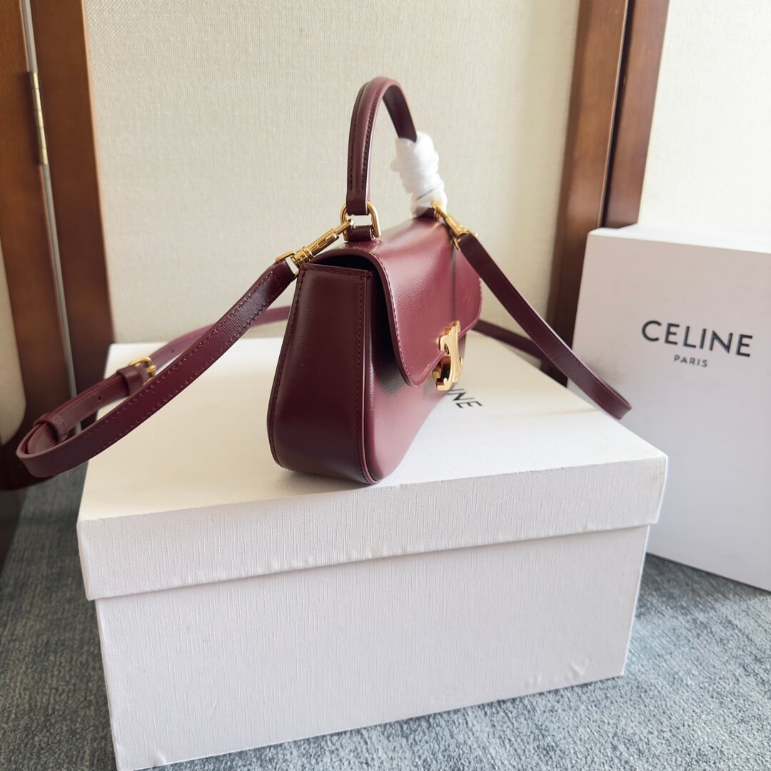 CELINE TEEN CELINE LOLA bag in shiny calf leather(High-end Grade) - Image 3