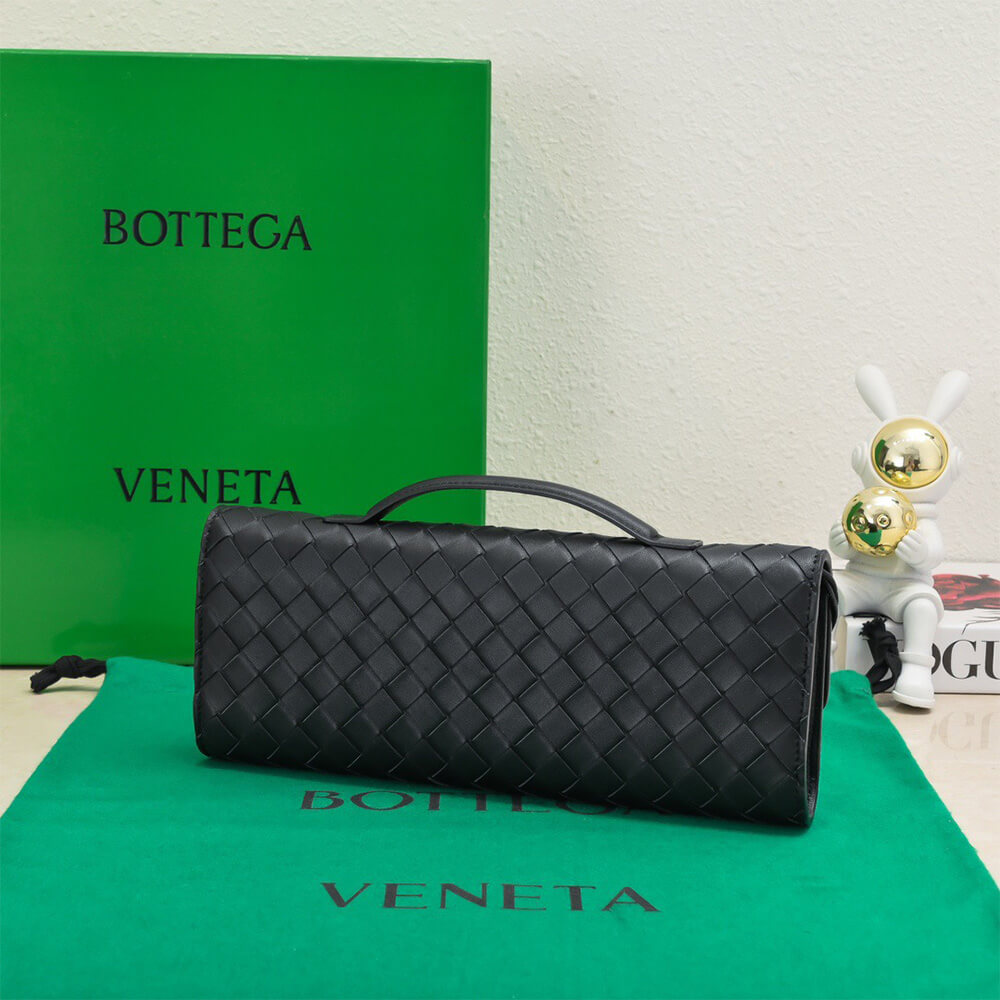 Black Bottega Veneta Andiamo Clutch (HIGH-END GRADE) - Image 3