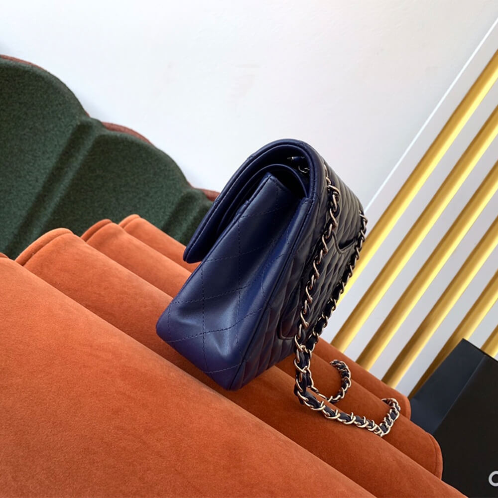 Dark Blue CHANEL CLASSIC 11.12 HANDBAG (high-end grade) - Image 3