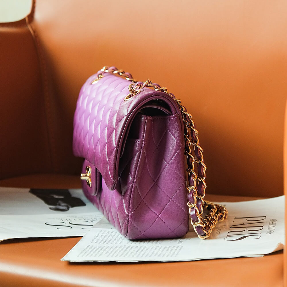 Purple CHANEL CLASSIC 11.12 HANDBAG (high-end grade) - Image 3