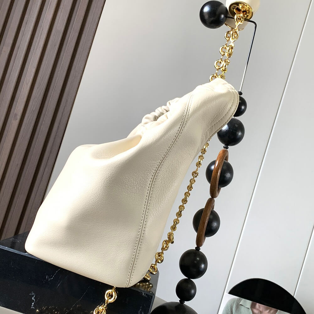 Cream White Loewe Small Squeeze bag in nappa lambskin - Image 3