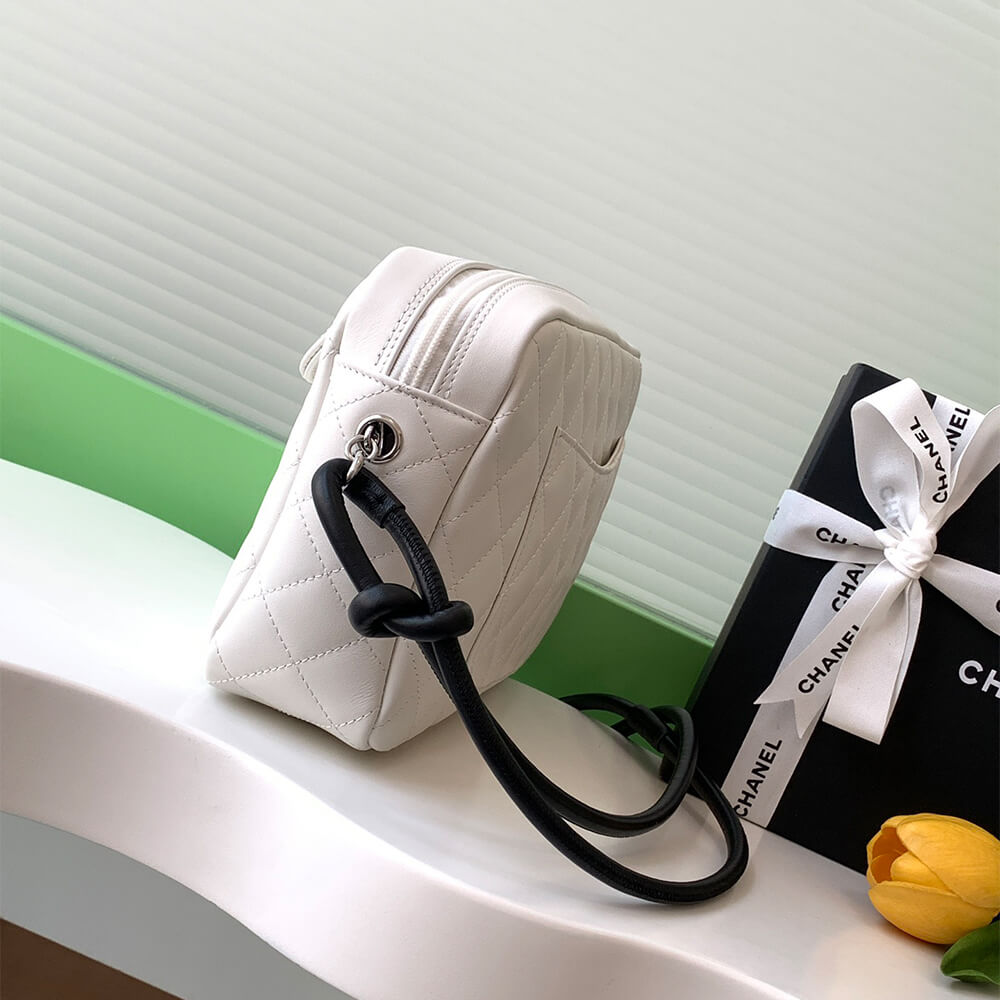 White & Black Chanel Cambon Camera Bag (high-end grade) - Image 3