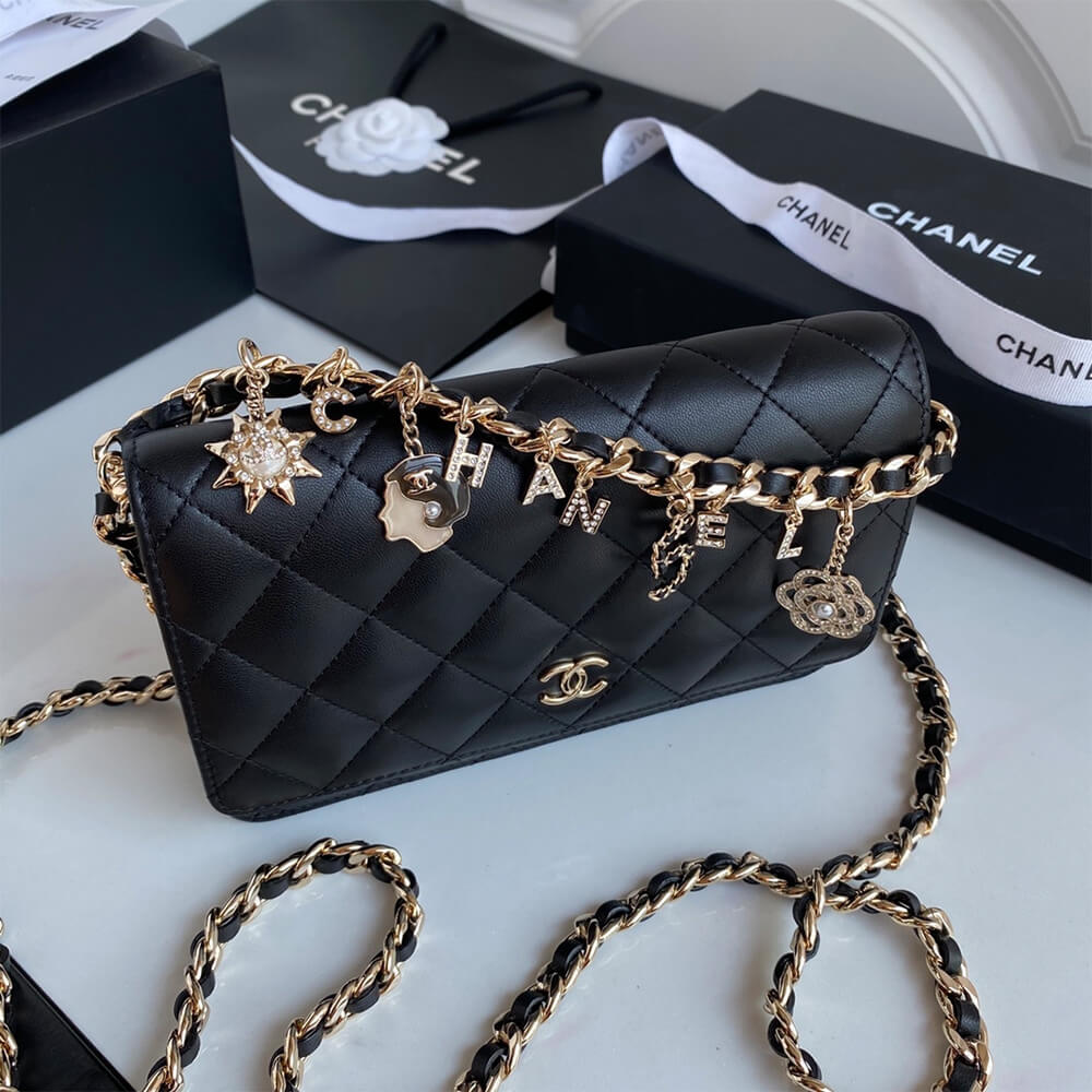 Black CHANEL Wallet on Chain - Image 3