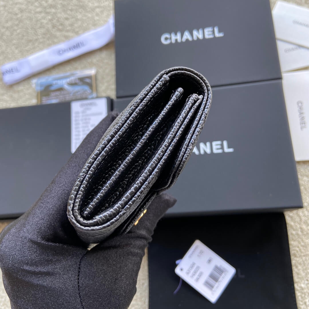 Black CHANEL Classic Small Flap Wallet - Image 3