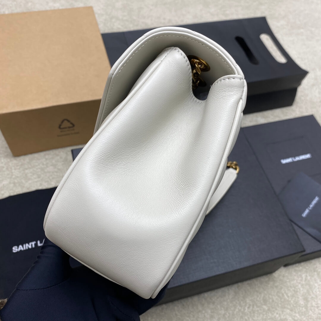 White YSL LOULOU medium in MATELASSE lambskin - Image 3