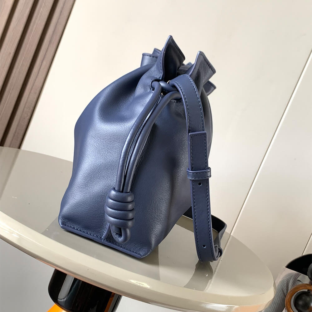 Blue LOEWE Medium Flamenco clutch in nappa calfskin (HIGH-END GRADE) - Image 3