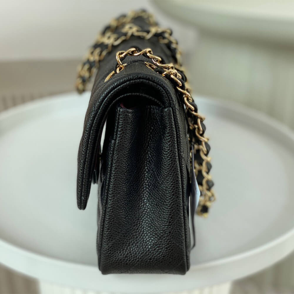 Black Caviar Chanel Classic handbag medium (High-end grade) - Image 3
