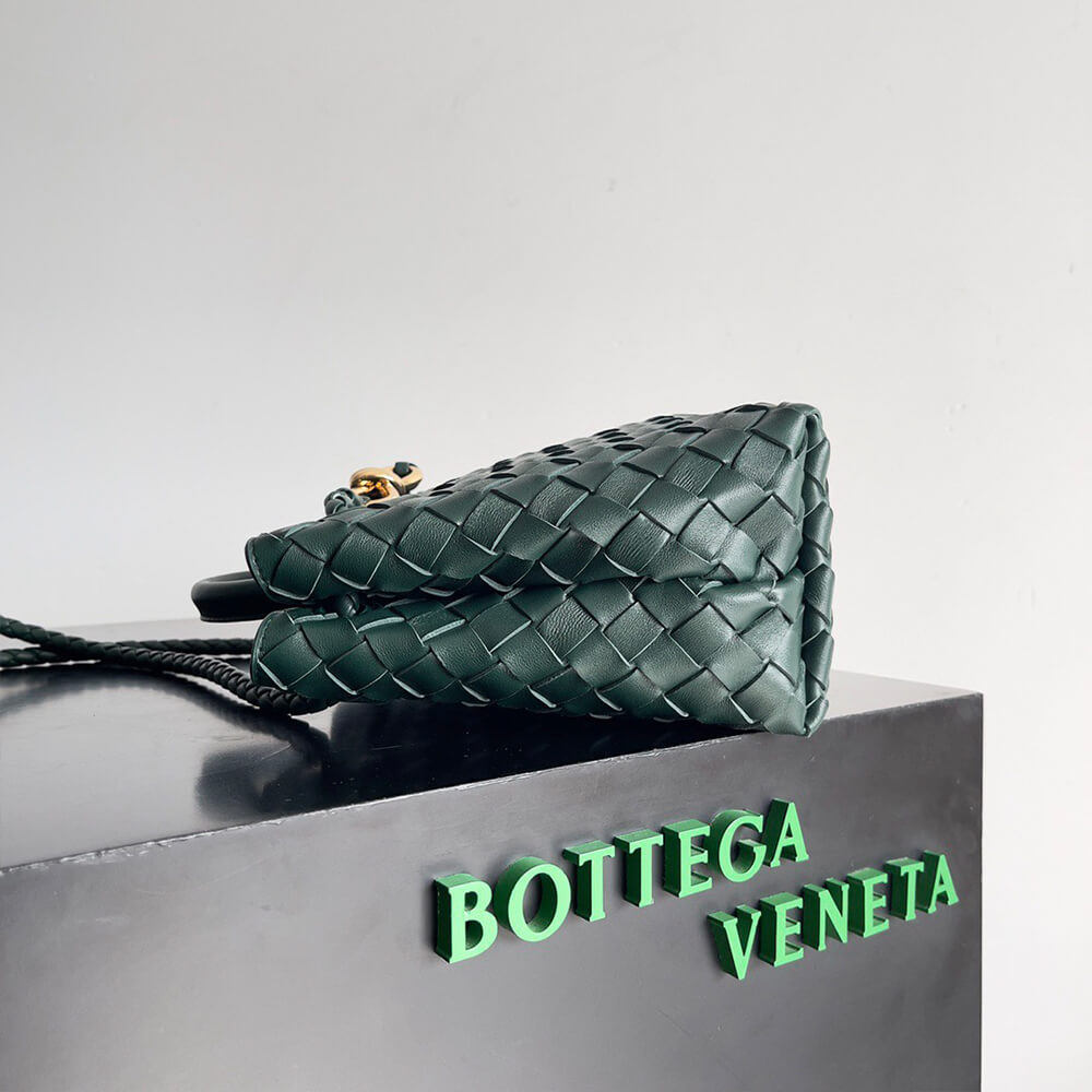 Dark Green Bottega Veneta Small Andiamo - Image 3