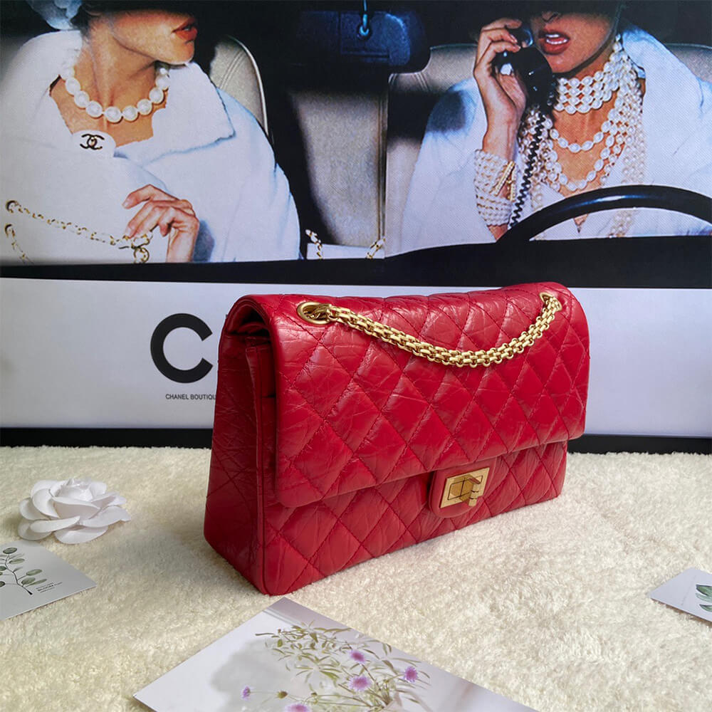 Red CHANEL LARGE 2.55 HANDBAG (high-end grade) - Image 3