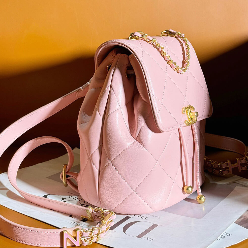 Pink CHANEL BACKPACK (high-end grade) - Image 3