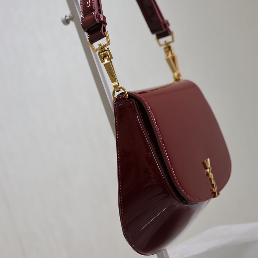 RED YSL VOLTAIRE TOP HANDLE in patent leather (High-end grade) - Image 3