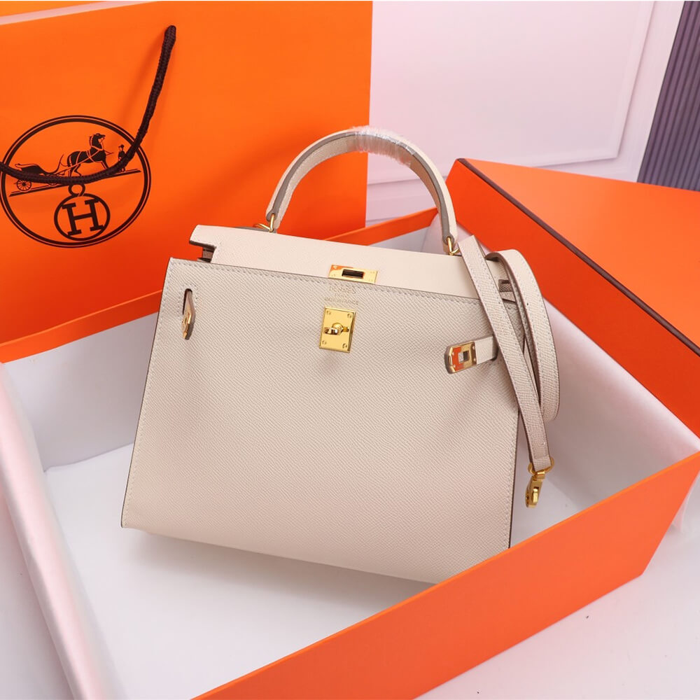 Cheese white Hermes Kelly 25 - Image 3