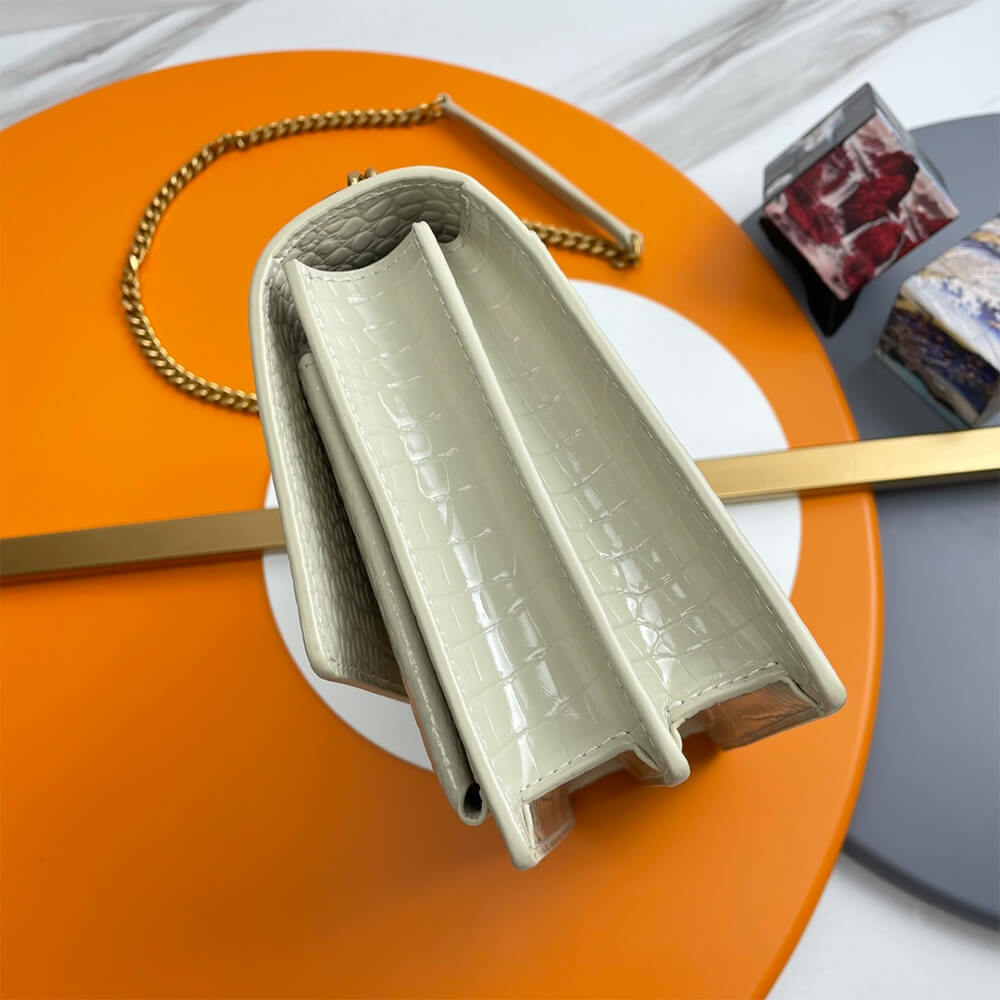 black YSL Crocodile-embossed leather SUNSET Medium - Image 3