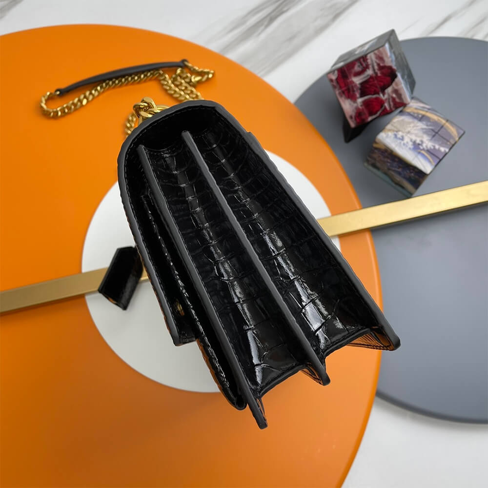 black YSL Crocodile-embossed leather SUNSET Medium - Image 3