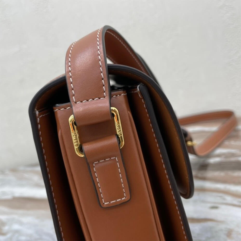 Brown CELINE CLASSIQUE TRIOMPHE BAG IN CALFSKIN - Image 3
